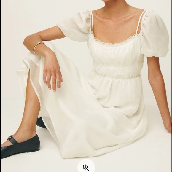 J26 Reformation Mayme Dress Ivory — bridal - Picture 2 of 10